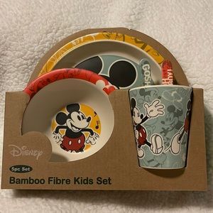 Disney Bamboo Bowl Cup Plate Kids Set
